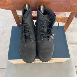Blundstone Eco Lined Lace Up Boots in Rustic Black
